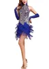 Donne ruggenti anni 20 1920S Art Deco Paillette Paisley Grande Gatsby Flapper Dance Girl Nappa Glam Party Dress Costume Pattern Style