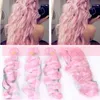 extensões de cabelo rosa