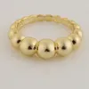 Everfast Wholesale 10pc/lot graded Bead Rings Silver Gold Goldメッキ女性向けシンプルなファッションリング
