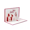 Partihandel - Handgjord 3D UP Holiday Greeting Cards Christmas Cottage Castle Thanksgiving Gift