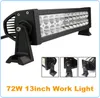 72W 13 인치 LED 작동 라이트 바 안개 램프 스포트 와이드 투광 조명 빔 자동차 트럭 용 10V ~ 30V SUV 4x4 ATV OffRoad