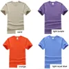 Mens Tshirts Candy Color Cotton Round Neck Kort ärm T -shirt 180G reklamtröja Kort ärm Solid stöder utskrift av din logotyp med extra kostnad sant