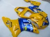 Gratis Anpassa Fairing Kit för Yamaha YZF R1 2000 2001 Yellow Blue Fairings Set YZFR1 00 01 OT21