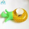 PVC opblaasbare kopjes houder onderzetters gas opladen drijvers tubes ananas watermeloen citroen drinken cupholder zwembad drijvende bar coaster 2bj