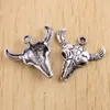30 st tibetanska silver buffelskalle charms h0182