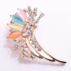 Vintage Rhinestone Brooch Pin Opal Brooches Jewelry wedding corsage for bridal wedding invitation costume party dress pin gift