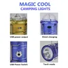 Luces LED LED LED de vacaciones Torcha RGB Efecto mágico Bola Lámpara Lámpara Bolbo de batería recargable Camping