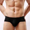 Mens Sexiga underbyxor Beskrivning Briefs Men's Modal Mesh Hole U Convex Pouch Sex Låg midja Cool Fashion Andas Brief Underkläder för Man Sck03