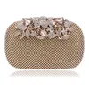 2017 Hot selling Both Side Diamond Flower Crystal Evening Bag Clutch Bags Upscale Styling Day Clutches Lady Wedding Purse