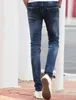 Wholesale-2015 cotton elastic slim male jeans men's clothing casual trousers