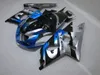 Kit de carenado personalizado gratis para Suzuki GSXR1000 00 01 02, juego de carenados plateados, azules y negros, GSXR1000 2000 2001 2002 OT12