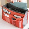 Infoga handväska Handväska Organizer Dual Bag i Bag Makeup Kosmetiska Väska Tidy Travel Storage Väskor Diverse MP3 / MP4 Väskor Pouch Tote B3320