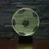 3DオプティカルイリュージョンUSBパワー7カラーサッカータッチボトンムードランプ照明ガジェットデスクランプ1740597