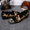 패션 남자의 신발 슬립에 패션 디자이너 레저 신발 인기 블랙 자수 웨딩 남자의 신발 플랫 Chaussur, 빅 사이즈 EU38-45 46!
