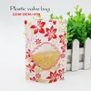 12*20 + 4 cm flores de oro rojo autoestilo bolsa de pie impermeable a prueba de polvo frutos secos adornos bolsas Spot 100/paquete