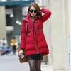 Großhandel - Winterjacke Damen 2017 New Europe Style Fashion Loose Medium Long Herbst Winter Plus Size Daunen Baumwolle Parkas Lady Coat M0514