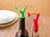 100 pz/lotto Silicone Doppia Salsa di Soia Liquido Vino Rosso Versatori Flusso Tappi di Bottiglia di Vino Versare Beccuccio Tappo di Bottiglia Decanter Versatore Aerazione