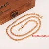 18k solid gold rope chain