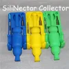 Silicon nectars Dab Straw Hookahs glass bong with titanium nails 10mm male silicone rigs bongs nectar oil pipes