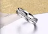 Jego i jej para pierścionka zestawu mody biżuteria 10kt białe złoto wypełniona stal nierdzewna Topaz Crystal Women Men Men Bridal Ring Pierścień Prezent SI246C