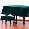 High Quality Pleuche Grand Piano Bordered Dust Protective Cover Cloth Piano Cover 150Size Green2301966