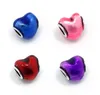 12mm new heart shape mix colors oil-drip alloy beads fit European charms bracelet charms DIY 50pcs lot261D