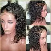 HD 360 Lace Frontal Brontal Brontal Kinky Curly Brazilian Hush Hair Brealed Hairline 150 Censy Glueless Remy 13x4 9340224