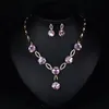 Luxury Crystal Rhinestone Halsband Smycken Ställer in Bridal Halsband och Örhängen för Prom Pagant Party Wedding EN920