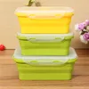 Lunch Box Pieghevole portatile 1200ml Food Grade Silicone Bowl Bento Boxes Contenitore pieghevole per alimenti Contenitore per il pranzo Ecofriendly