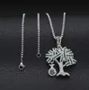 Hip Hop Gold Silver USA Money Tree Pendant Bling Rhinestone Crystal Necklace Chain For Men261i