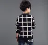 2019 Herfst Winter Engeland Stijl Klassieke geruite sweate Kinderen jongen Plaid Trui Jas Kinderkleding Baby jacquard Katoen Jongens Pull6104979