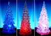 Acrylic LED Christmas Tree Night Light Crystal Christmas Tree Colorful Christmas Ornaments Xmas Night Lamps For Gift