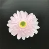 Niebieskie sztuczne jedwabne głowice kwiatowe 11 cm prawdziwe dotyk Daisy Silk Flowers Chrysanthem Sunflowers Kwiaty na ślub Patry Dekoracja