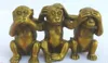 Collection Brass Voir Parler N'entendez Aucun Mal 3 Statues de Singe grand3115