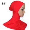 Whole- 1pc 43x45cm plus size Modal Muslim Under Scarf Hat Cap Bone Bonnet Hijab Islâmica Head Wear Neck Chest Cover pick 20 col2210