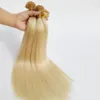 CHAUD!!! Cheveux raides brésiliens Extensions de cheveux à la kératine Pointe d'ongle U Tip Extensions de cheveux Platinum Blonde 18''20''22''24inch