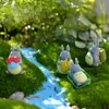 10 pçs / set cartoon totoro miniaturas jardim decorações resina queijo gato anime mini estatuetas diy casa fada jardim decoração terrarium micro paisagem