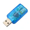 10pcs/lot USB Sound Card USB Audio 5.1 External USB Sound Card Audio Adapter Mic Speaker Audio Interface For Laptop PC Micro Data