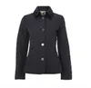 Wholesale-ニューホット女性スリム秋冬ジャケット長袖シングルブレストブラックキルティングパーカーコットンコートジャケット169