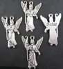 200 stks Gemengde Tibetaanse Zilveren Wing Angel Charms Freeship A1696