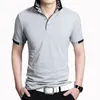 Män Polo Shirt Stand Collar Kortärmad T-shirts Bomull Slim Fit Camisa Polos Maskulina Plus Storlek 5xl Business Casual Manly Society Brand Clothing