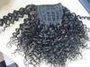 Niveau de cheval bouclée coquette pour femmes noires Natural Afro Curly Non Remy Hair 1 Piece Clip in Ponytails 100 Human Hair 14inch 120G8469521