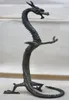 Statue de dragon chinois en bronze exquis, artisanat, figurines de 17 pouces de hauteur