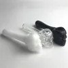Glasskallepipor med 4 tum klar vit svart färgglad Tjock Pyrex glasvattenpipa Tobaksglashållare Fladdermusoljebrännarrör