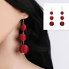 Boho Orecchini pendenti con frange lunghe fatte a mano Orecchini etnici da donna Vintage Drop Fashion Maxi 3 Tier Ball Pendientes Orecchino con nappa