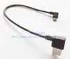 Kabels, 90 graden Links Hoekige Mini USB 5Pin Male naar Left-Angled USB2.0 Mannelijke gegevenskosten Connector Kabel ongeveer 25cm / 2pcs