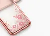 Diamond Bling Soft TPU Clear Telefon Powrót Pokrywa Secret Garden Flowers Case dla iPhone 5 6S 6 Plus 7 7Plus Samsung S6 S7