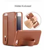 200pcs wholesale Super Slim PU Leather Skin Kickstand Holder Cover Case For iPhone 7 7plus 5s 6s 6plus Luxury Soft TPU Phone