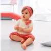 Partihandel-1-3Y Lovely Kids Baby Girl Clothing Set Bow Short Sleeve Toppar + Korta Byxor Outfits Sommarkläder Set Hot