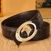 New Arrival Mens Genuine Leather Belt Fashion Leather Belt Men Luxury Designs Cowhide Straps Crocodile Pattern Belt